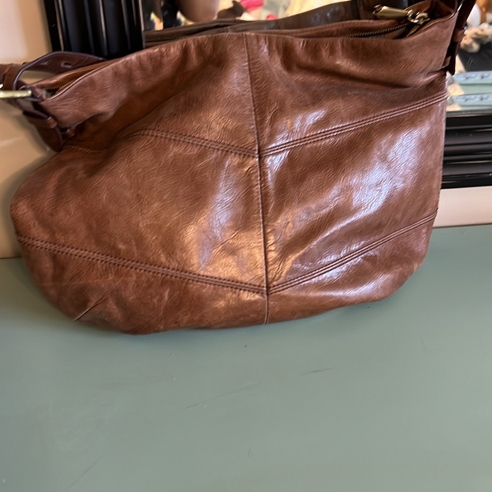 HOBO brown leather handbag GUC - Picture 2 of 4